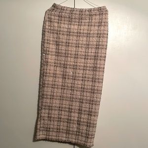 Cream long maxi skirt